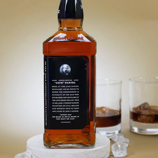 Rückseite der Flasche