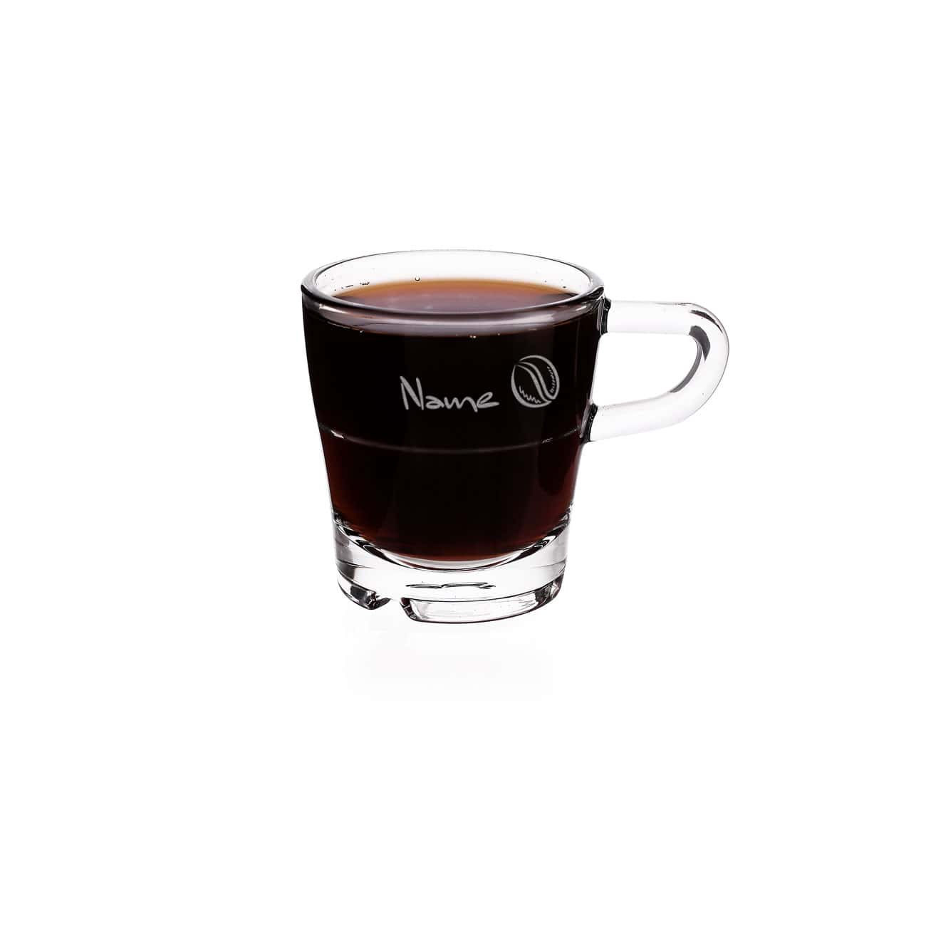 Espressoglas von Leonardo mit Wunschnamen graviert