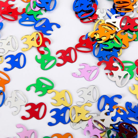 Zahlenkonfetti zum 30. Geburtstag