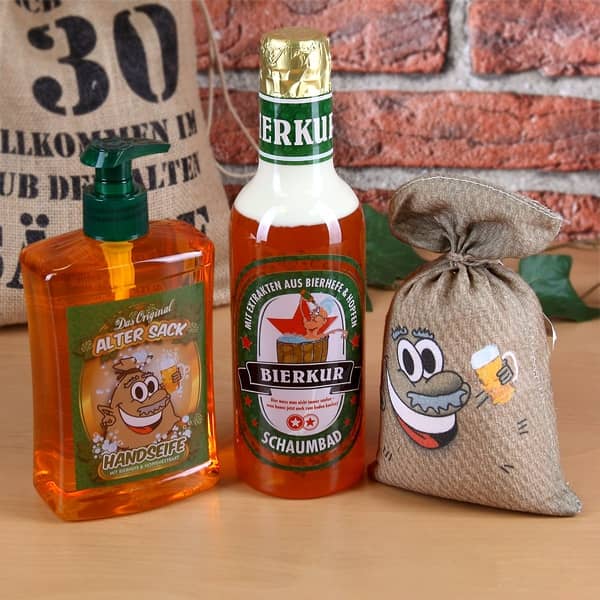 Alter Sack Set zum Geburtstag