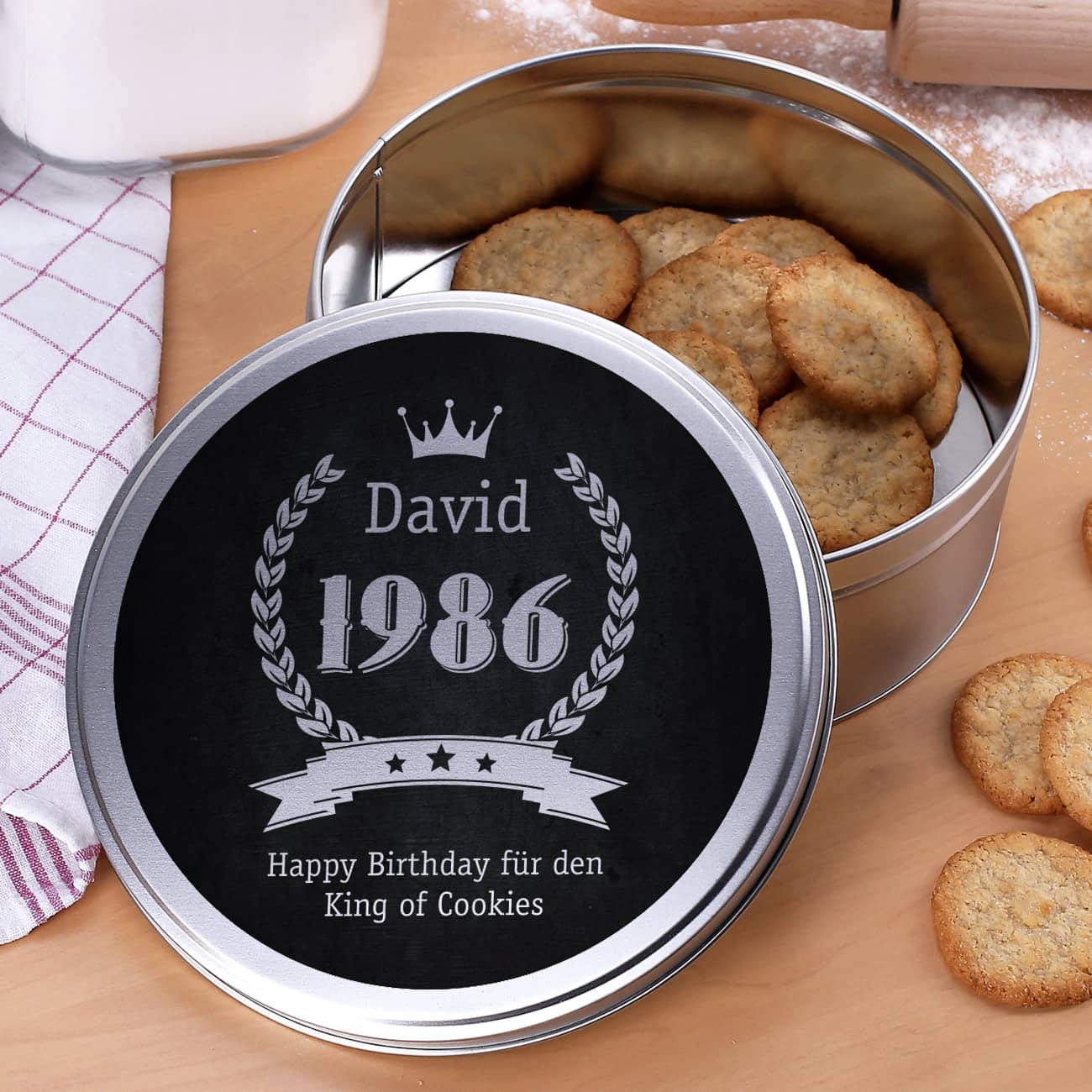 Geschenkdose Metall zum Geburtstag