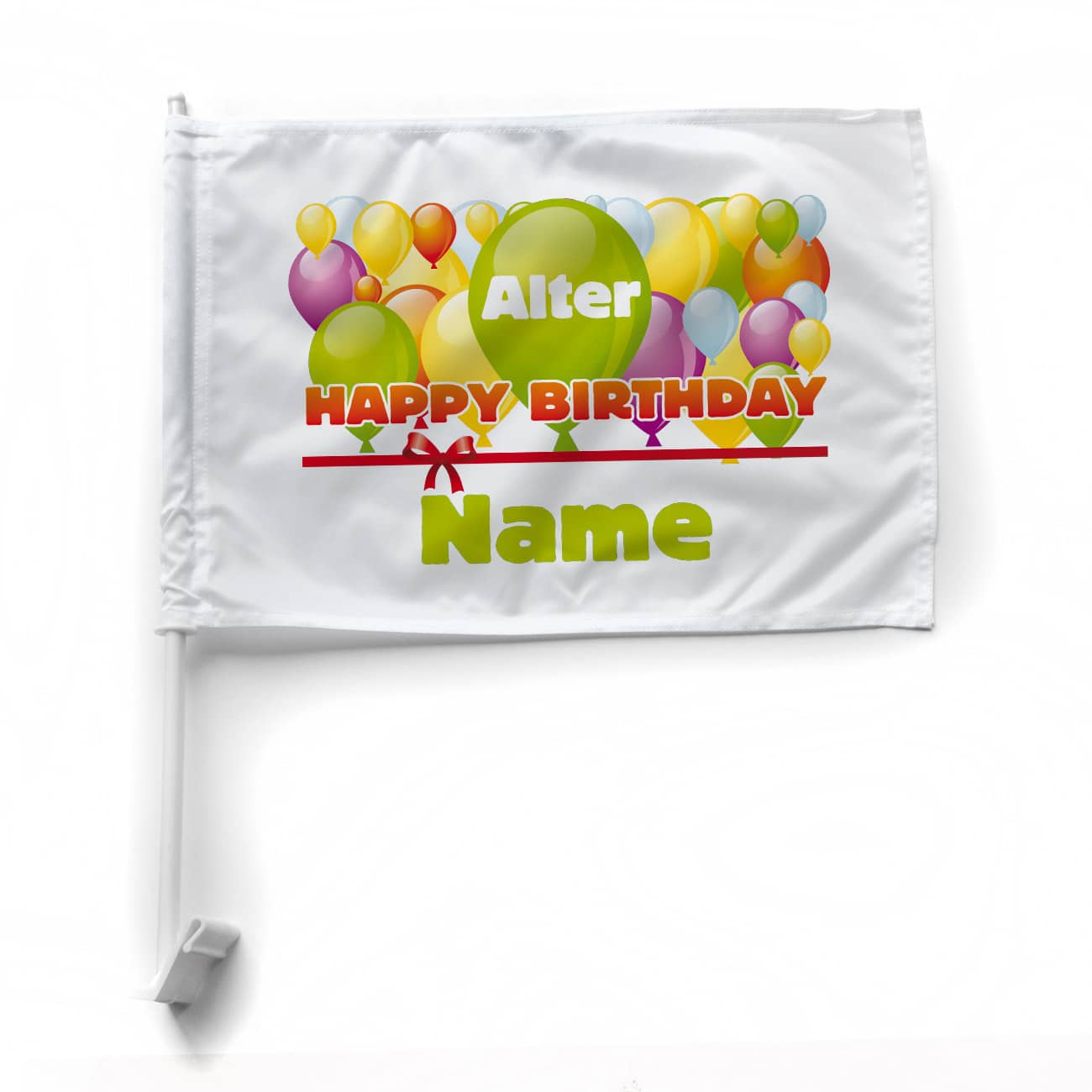 Geburtstag Fahne Auto Name Alter Happy Birthday