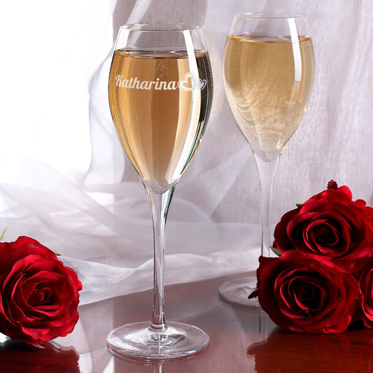 Gravur Ihres Wunschnamens mit Herz-Grafik