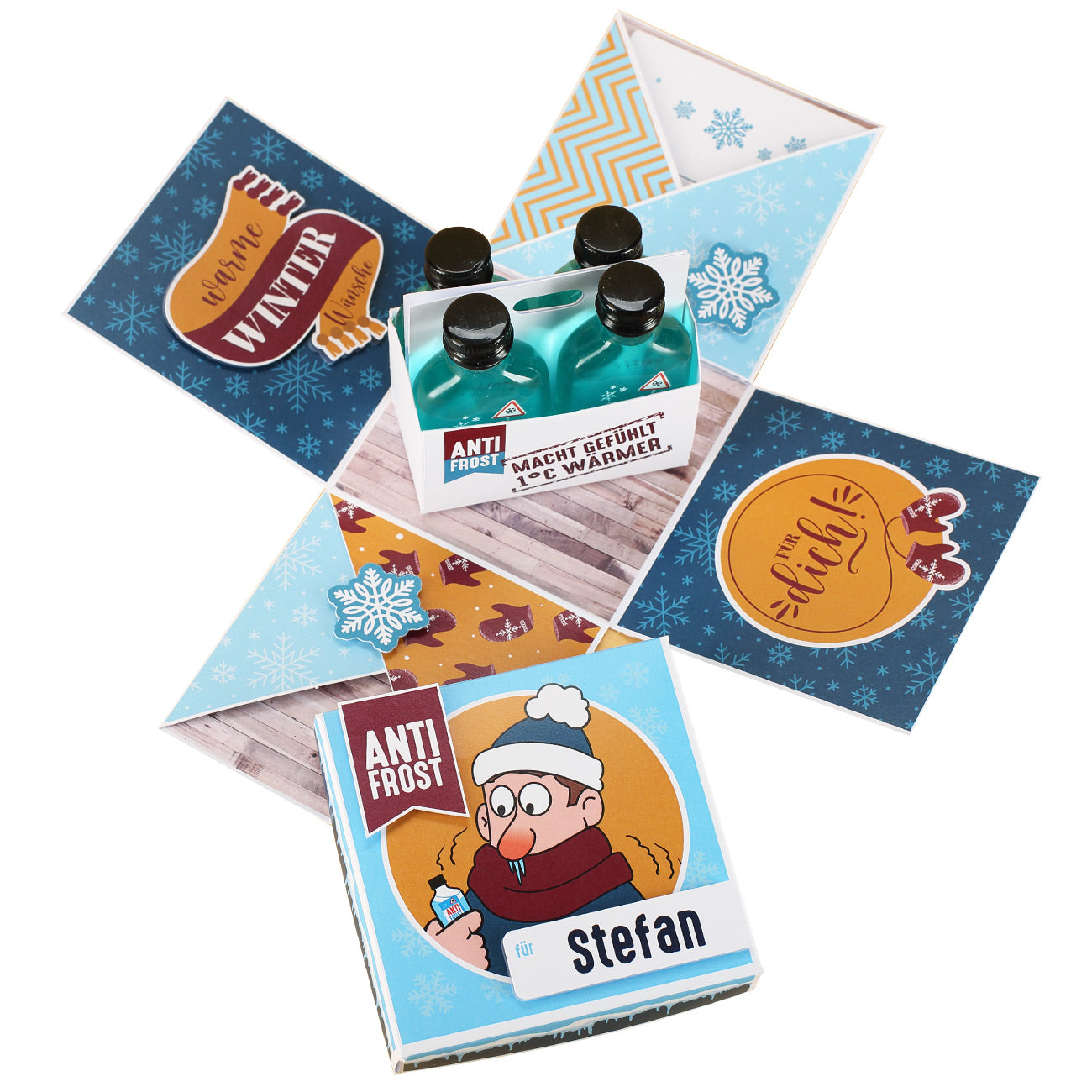 Anti Frost Explosionsbox mit Alkohol als Verpackung für Geldgeschenke & Gutscheine