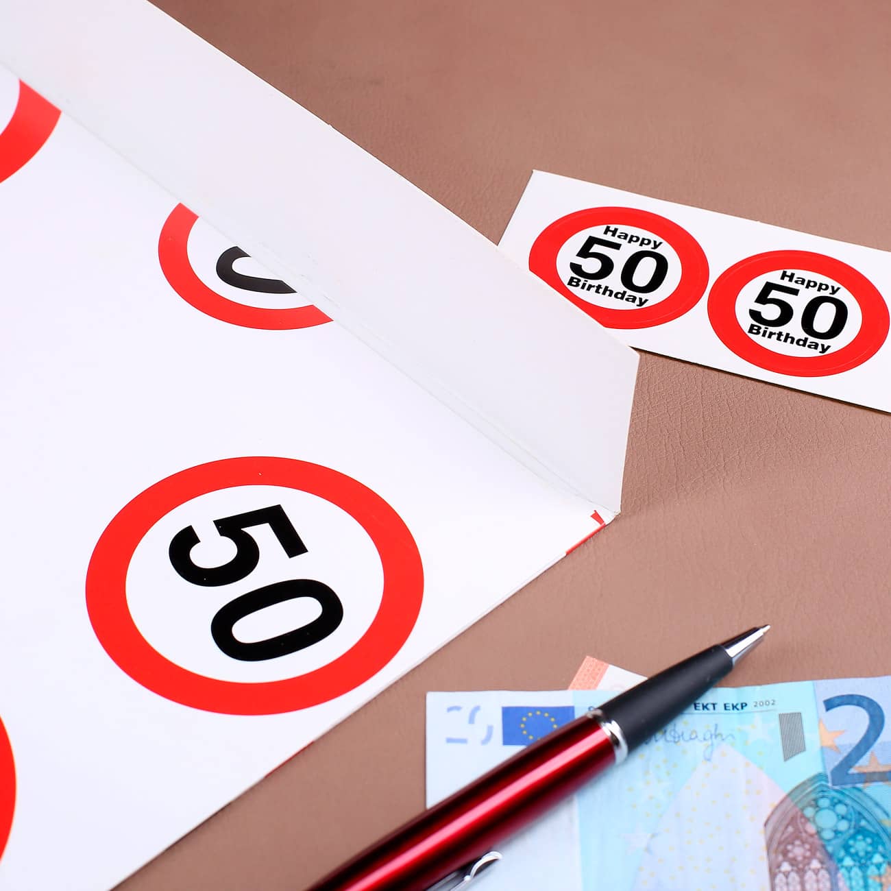 Briefumschlag zum 50. Geburtstag