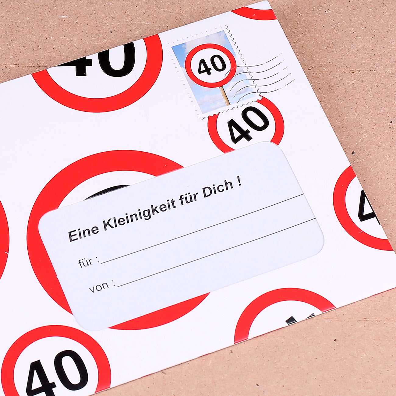 Briefumschlag zum 40. Geburtstag