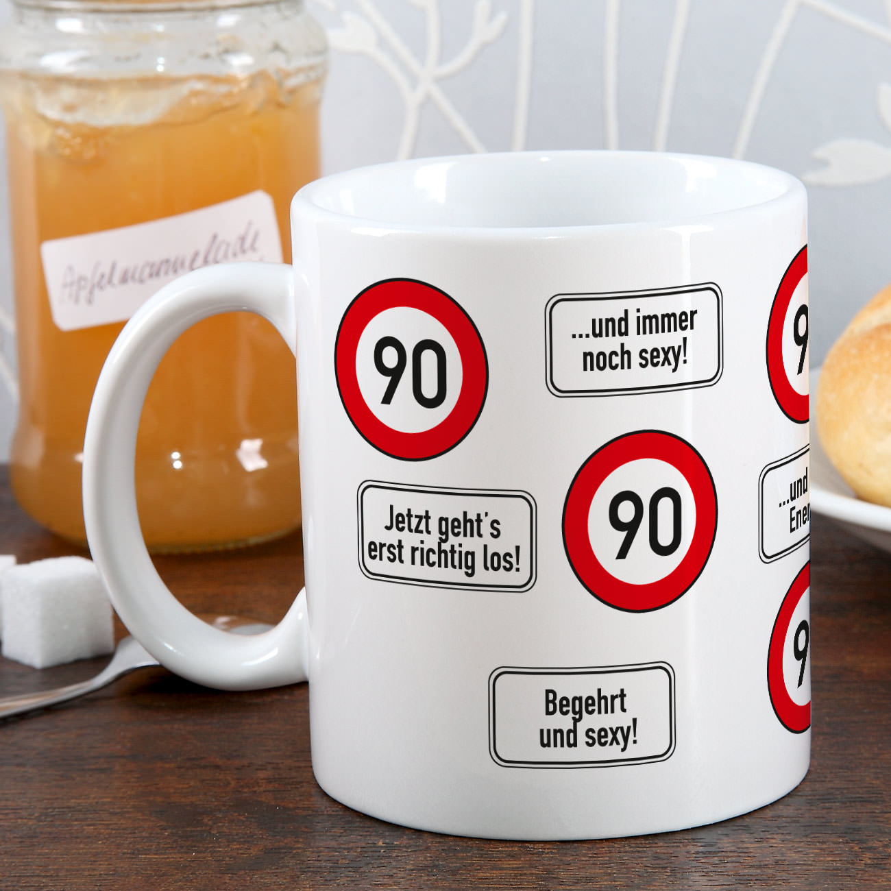 Kaffeetasse zum 90. Geburtstag