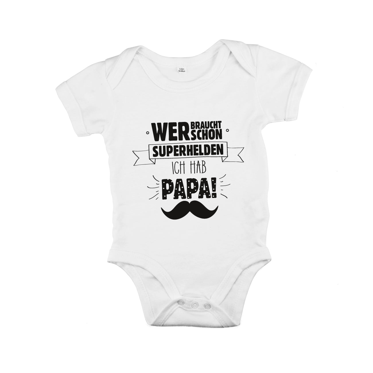 Bedruckter Baby Body - Superhelden Papa