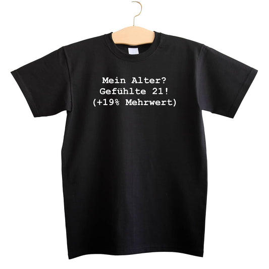 Schwarzes T-Shirt Mehrwertsteuer