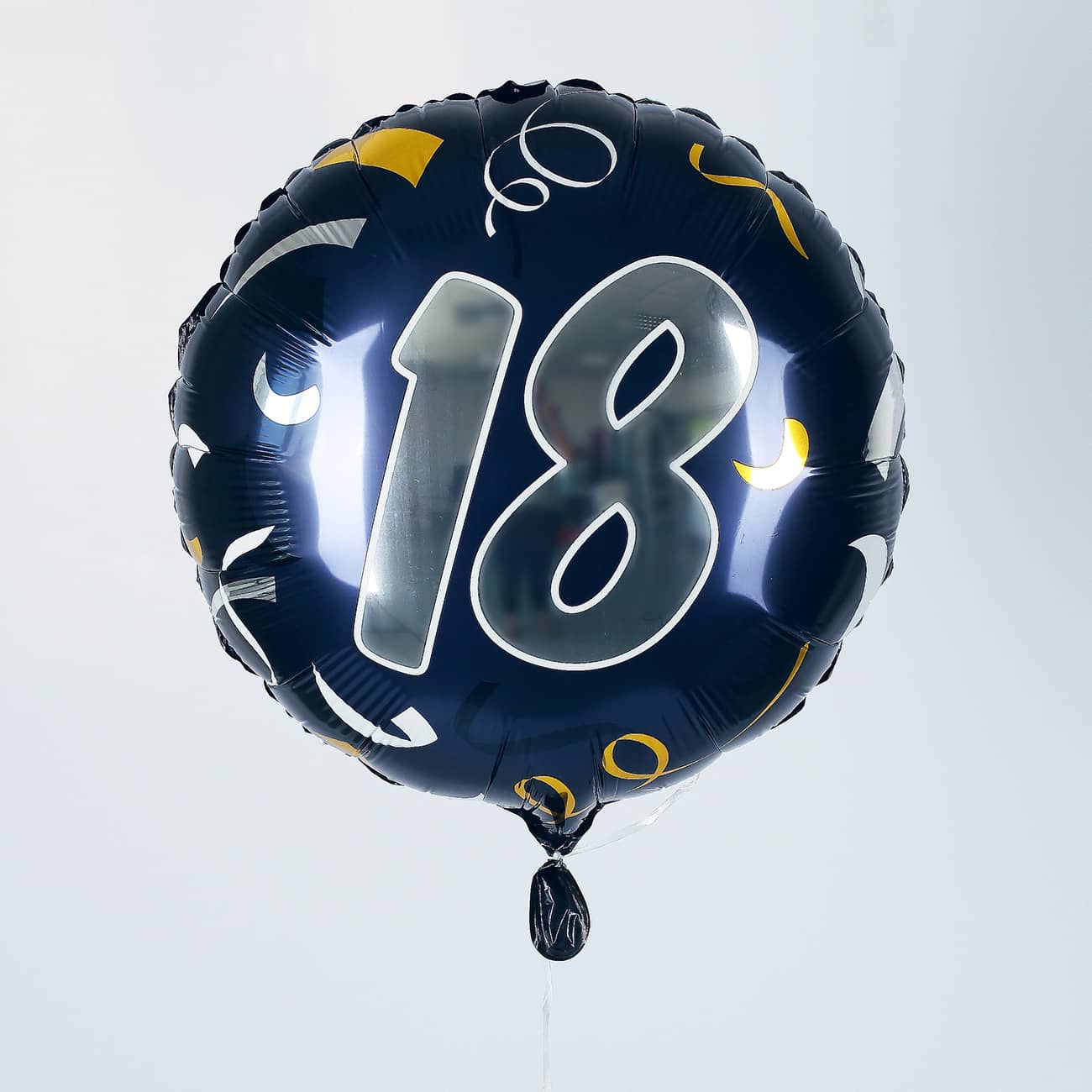 Geburtstagsballon zum 18. Geburtstag in blau