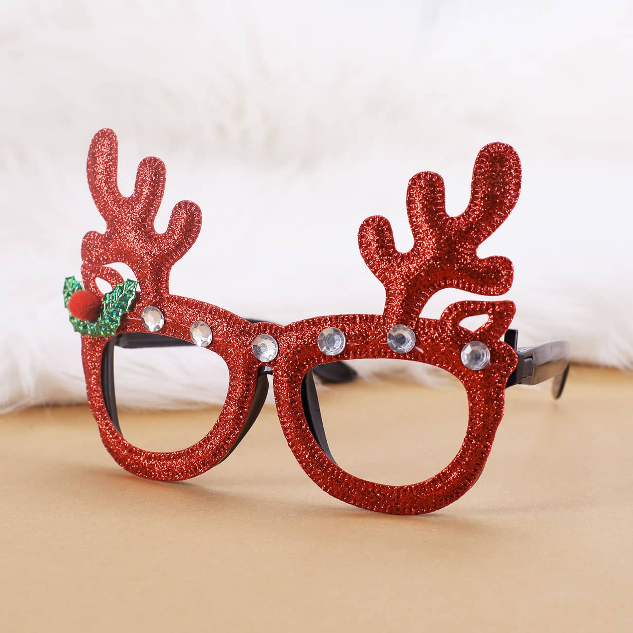 glitzernde Spaßbrille - Geweih