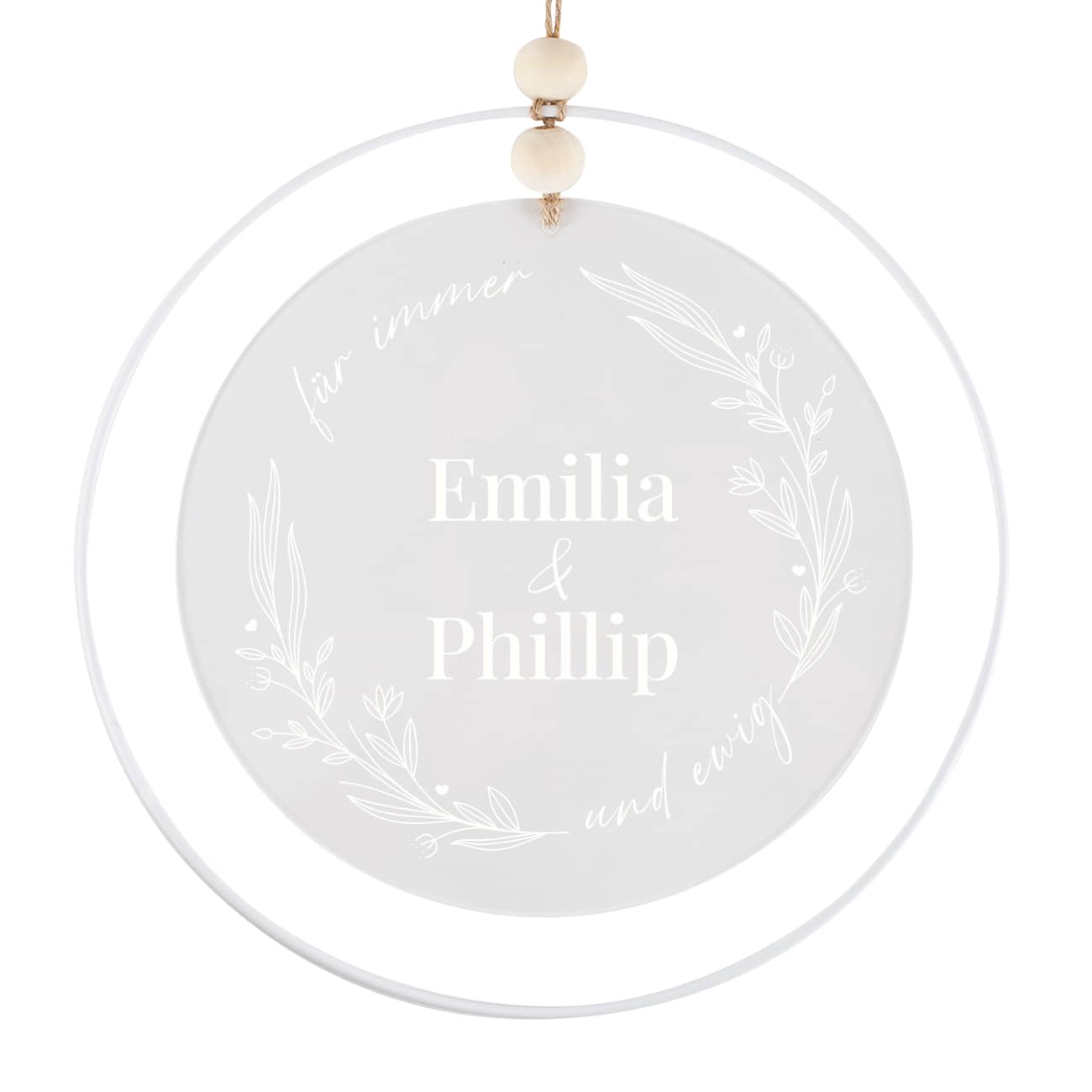 Für immer und ewig - Acrylbild als Hochzeits- oder Einzugsgeschenk