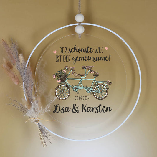 Der schönste Weg ist der gemeinsame! - Acrylschild als Hochzeitsgeschenk