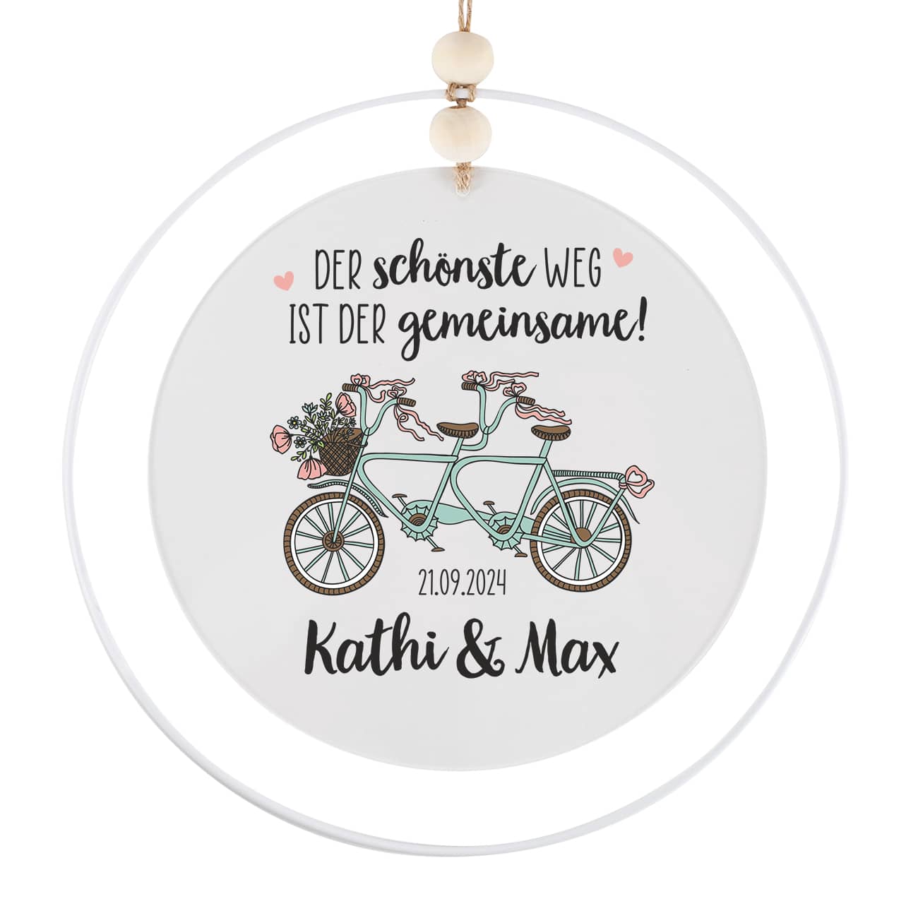 Der schönste Weg ist der gemeinsame! - Acrylschild als Hochzeitsgeschenk