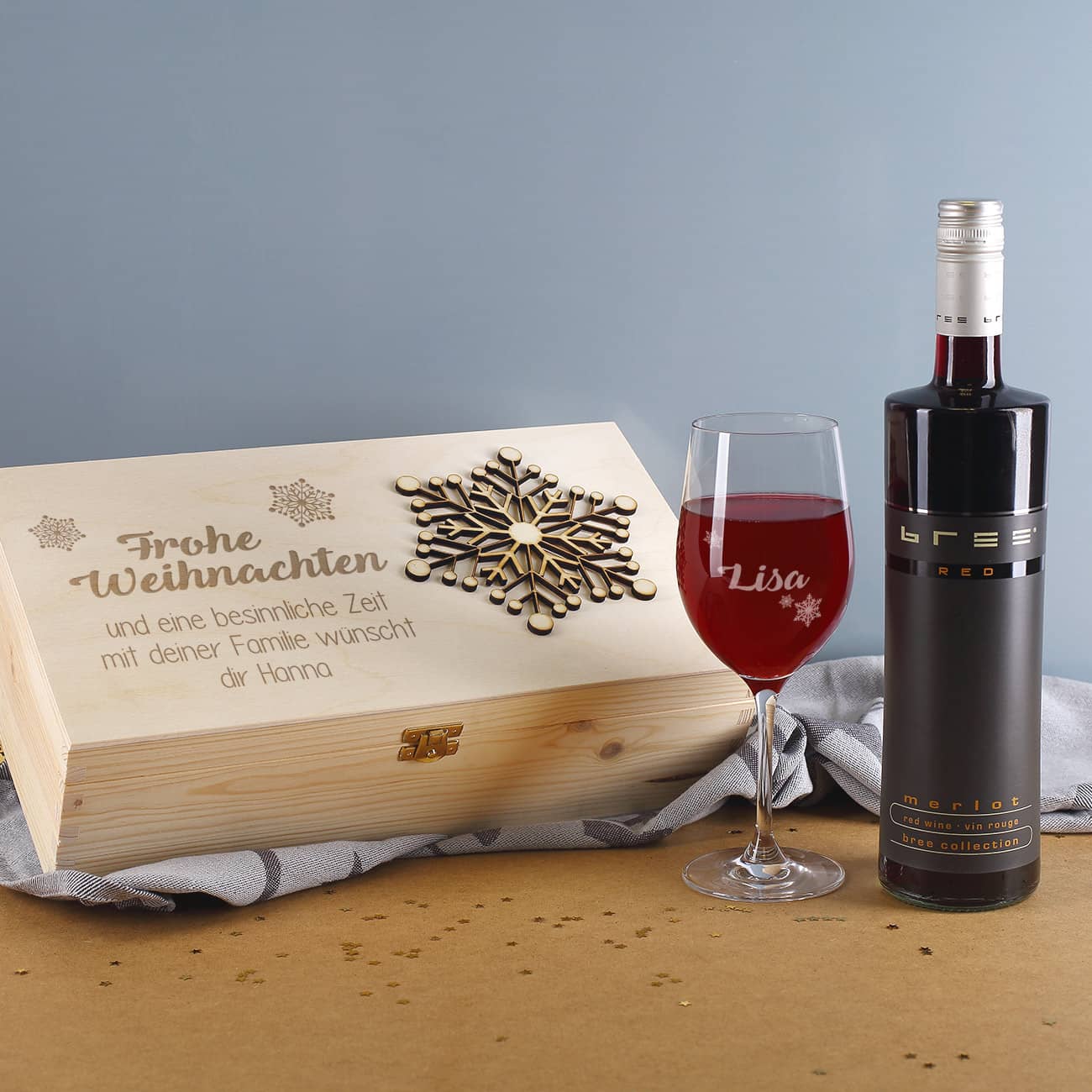 Geschenkset Rotwein zu Weihnachten