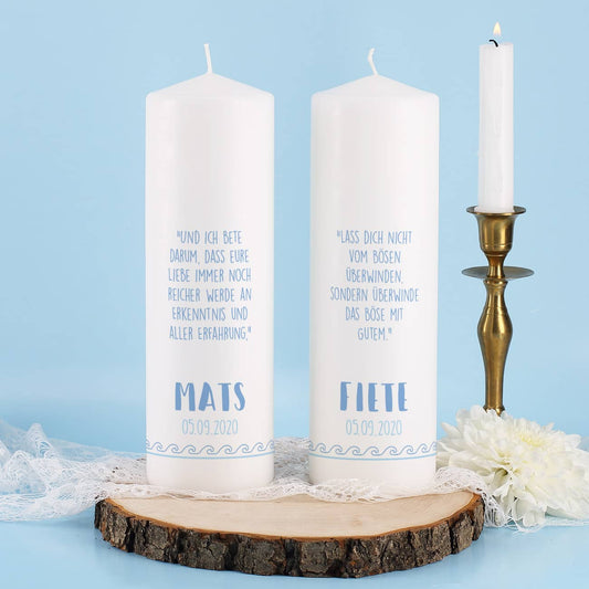 Namen, Datum und Wunschtext zur Taufe