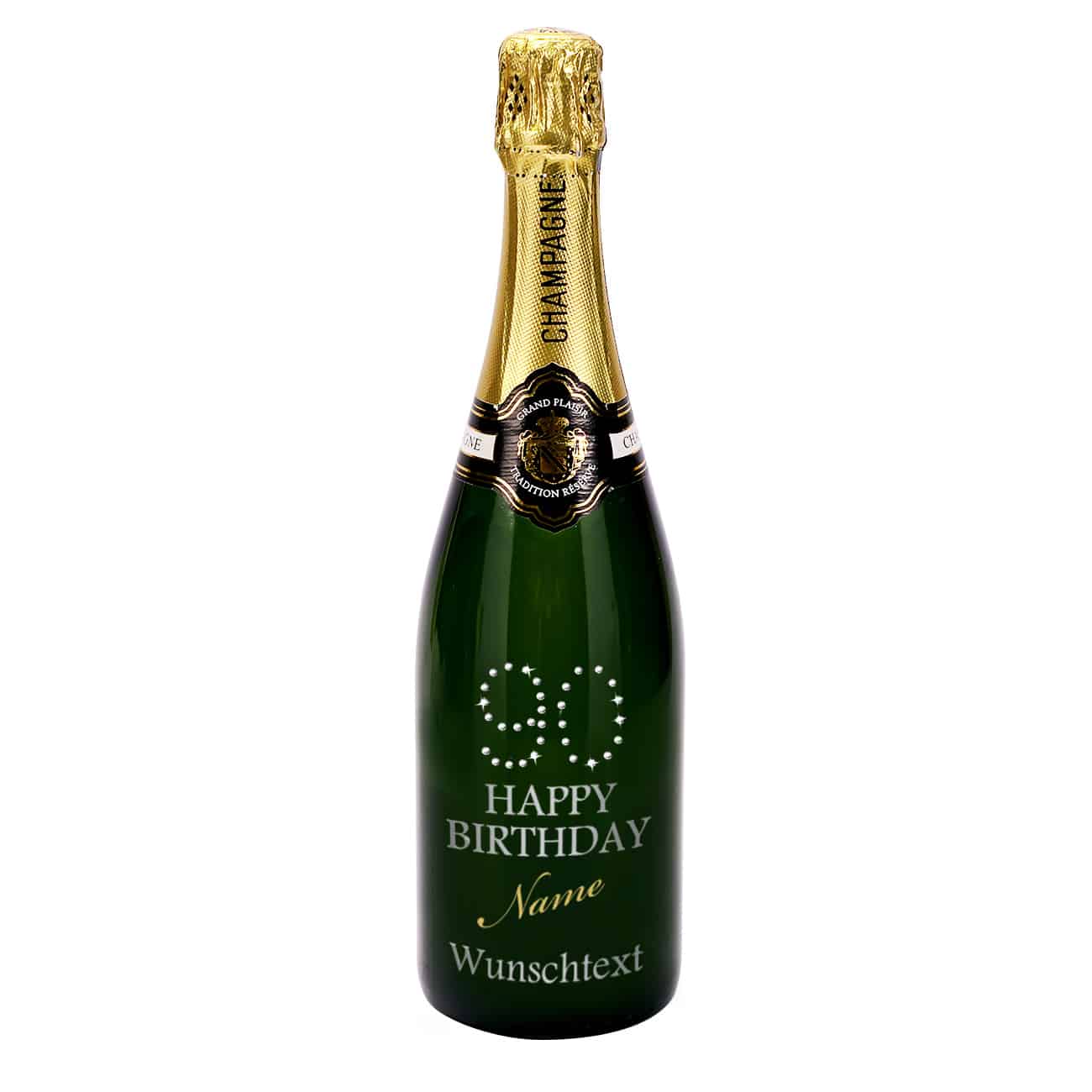 Champagner mit persönlicher Gravur zum 90. Geburtstag
