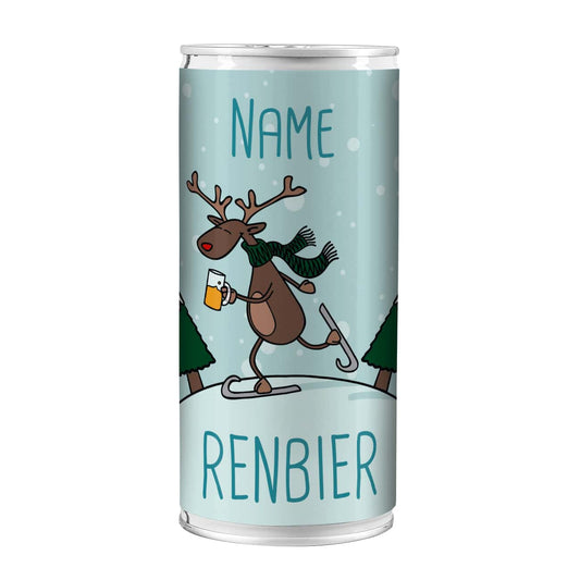 Renbier zu Weihnachten mit Name