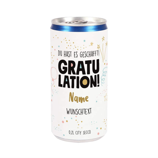Secco - Gratulation - mit Ihrem Wunschtext bedruckt