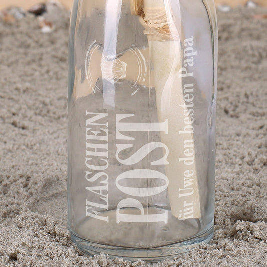 Muschel Flaschenpost Mini mit Wunschtext | Geschenkidee & Geldgeschenk für viele Anlässe