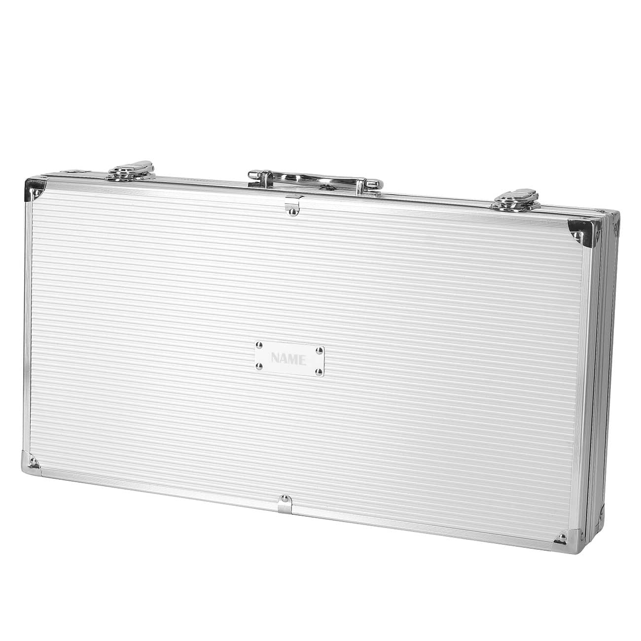 Grillset mit graviertem Koffer in zwei verschiedenen Größen