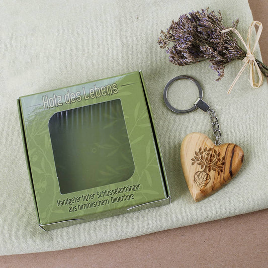 Holz des Lebens - Schlüsselanhänger aus Olivenholz