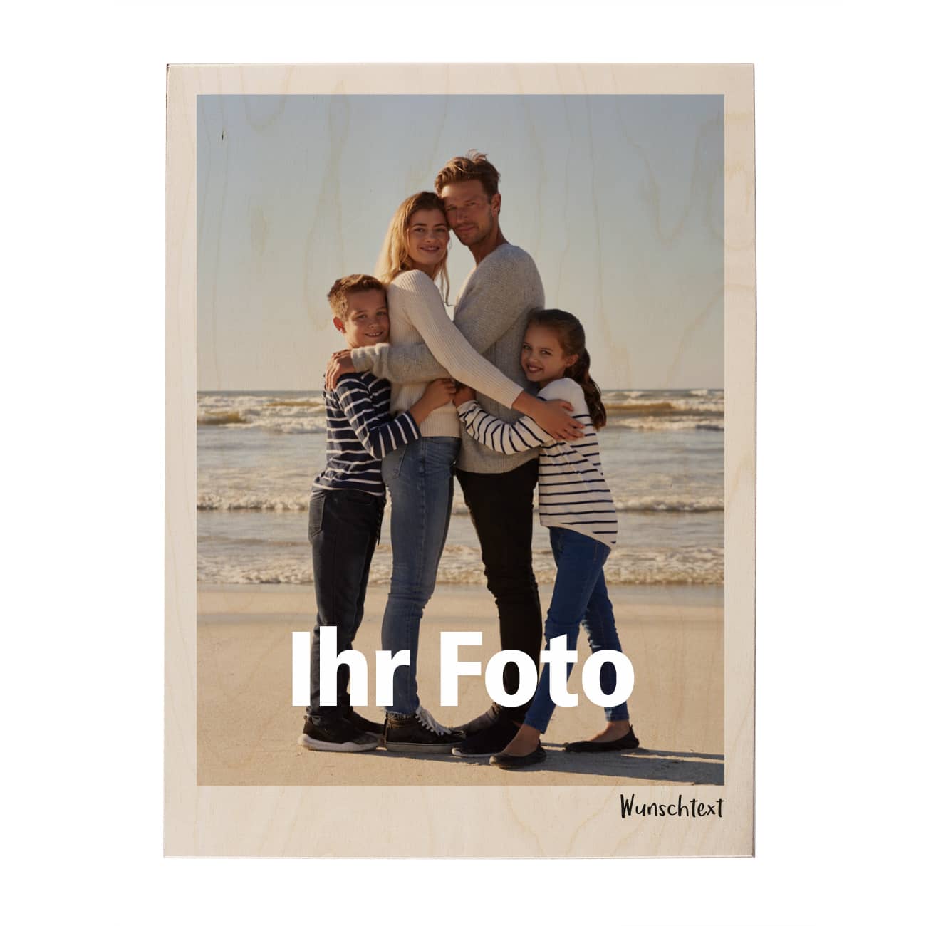 Holzbrett mit Foto und Text nach Wunsch bedruckt