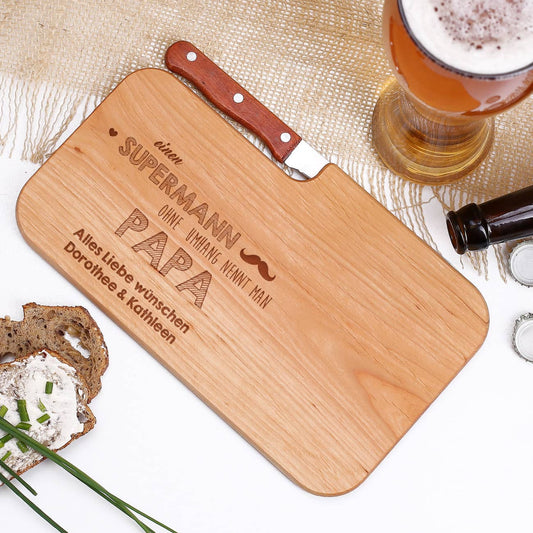 Graviertes Holzbrettchen zum Vatertag