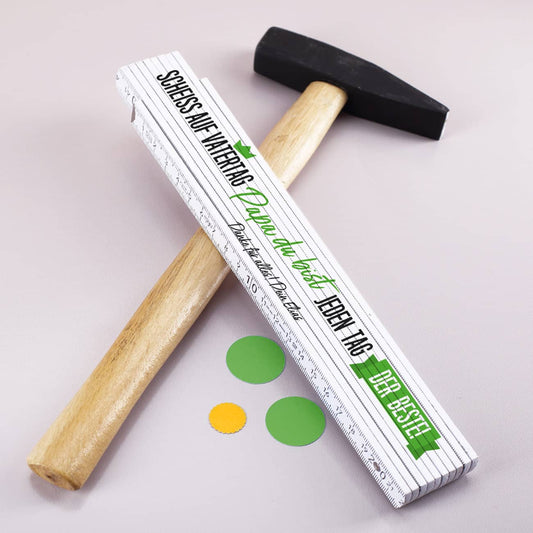 Zollstock zum Vatertag | Text personalisiert