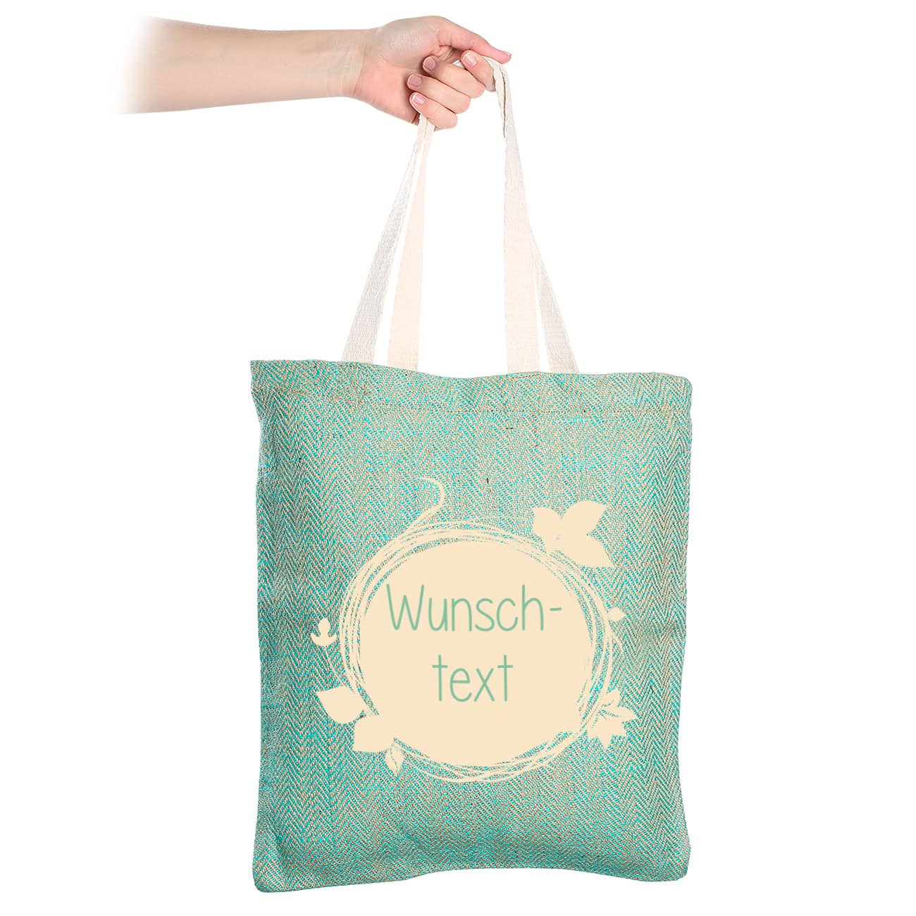 Jutebeutel mit Wunschtext