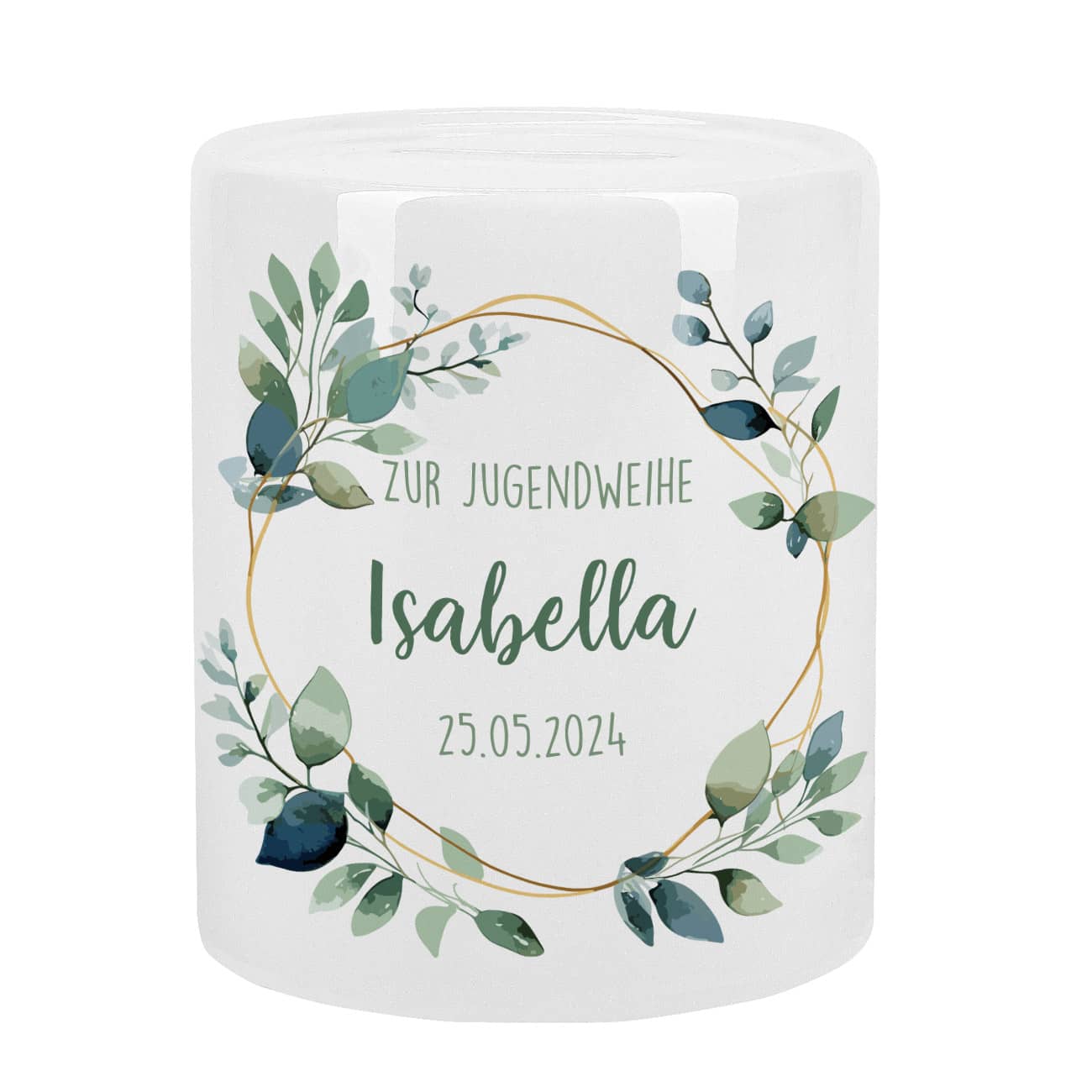 Spardose als personalisiertes Geldgeschenk