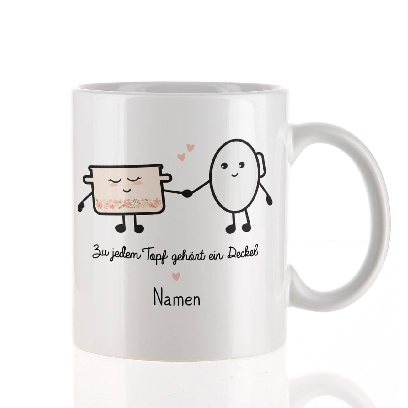 Süße Tasse mit Motiv für Verliebte