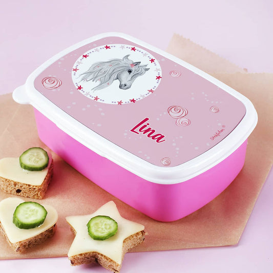 Brotdose mit Pferd und Name