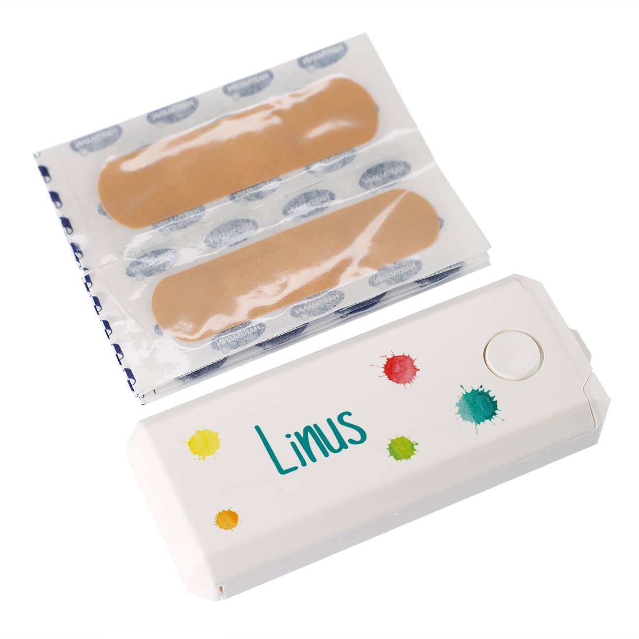 Individuell bedruckte Pflasterbox