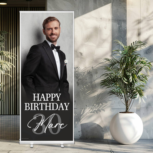 Personalisiertes XL Roll-Up-Banner zum Geburtstag