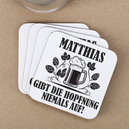 Lustiger Spruch auf Untersetzer für Biertrinker