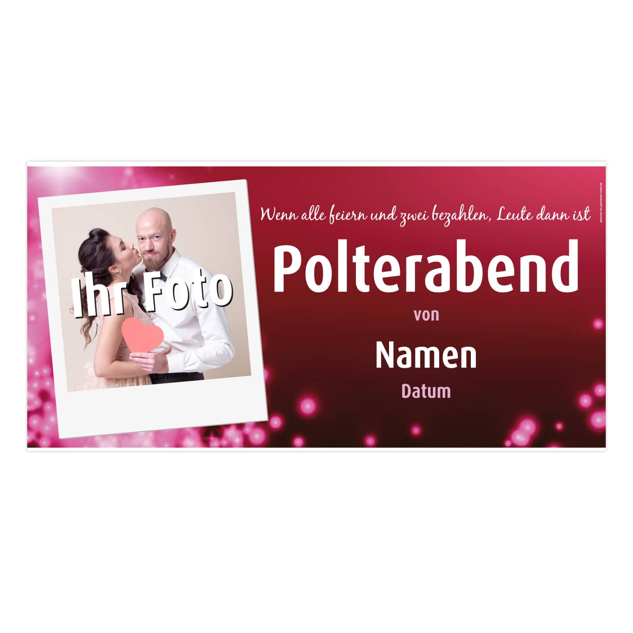 Banner für den Polterabend