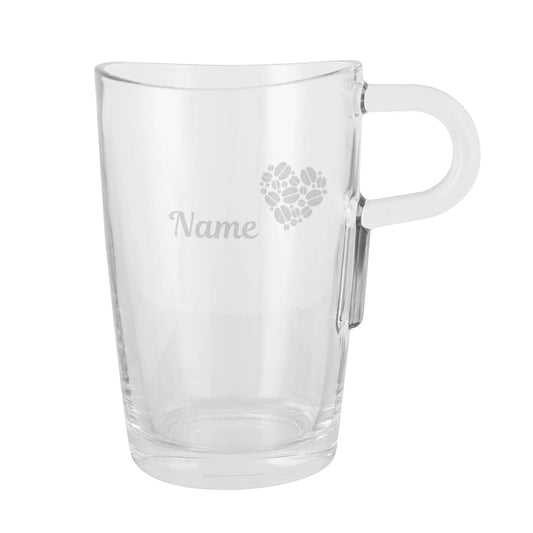Kaffeeglas mit Namensgravur