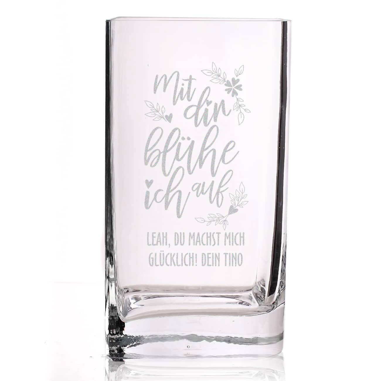 Vase mit Gravur - romantisches Geschenk