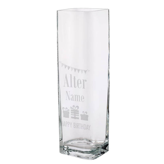 Vase mit Personalisierung zum Geburtstag