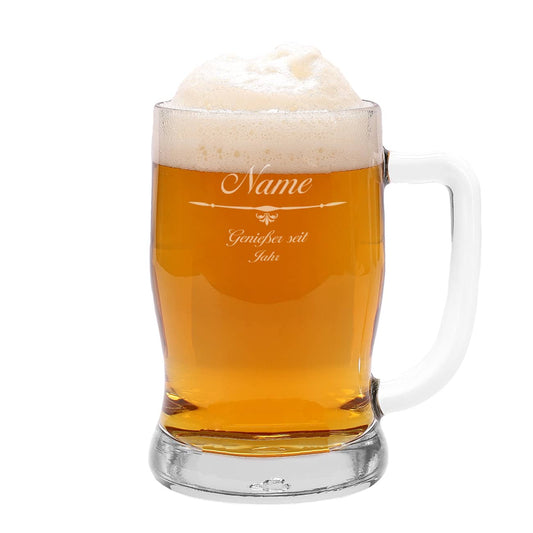 Name und Genießer Seit werden auf den Leonardo Taverna Bierseidel graviert