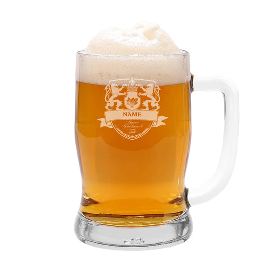 Bierseidel mit Motiv, Wunschnamen und Geburtsjahr