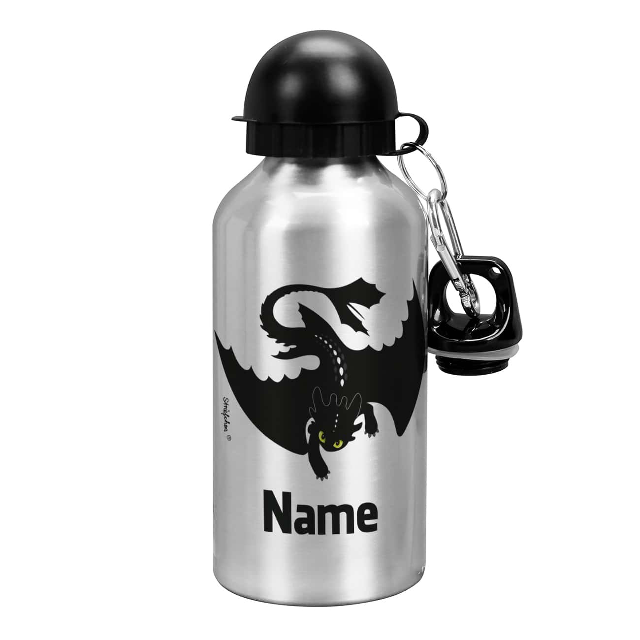 Trinkflasche mit Drache und Name