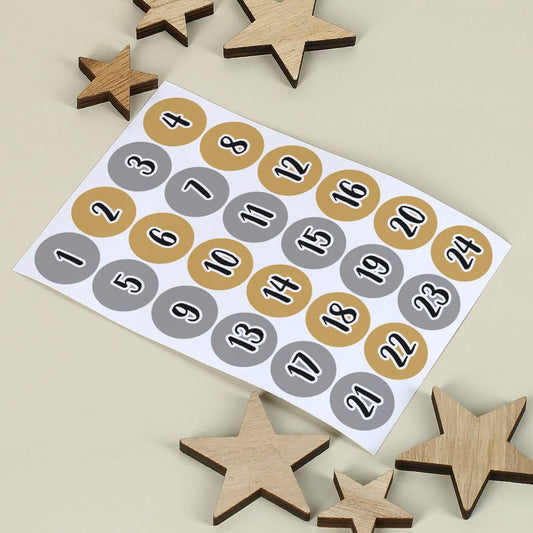 Zahlen 1-24 für die Kronkorken