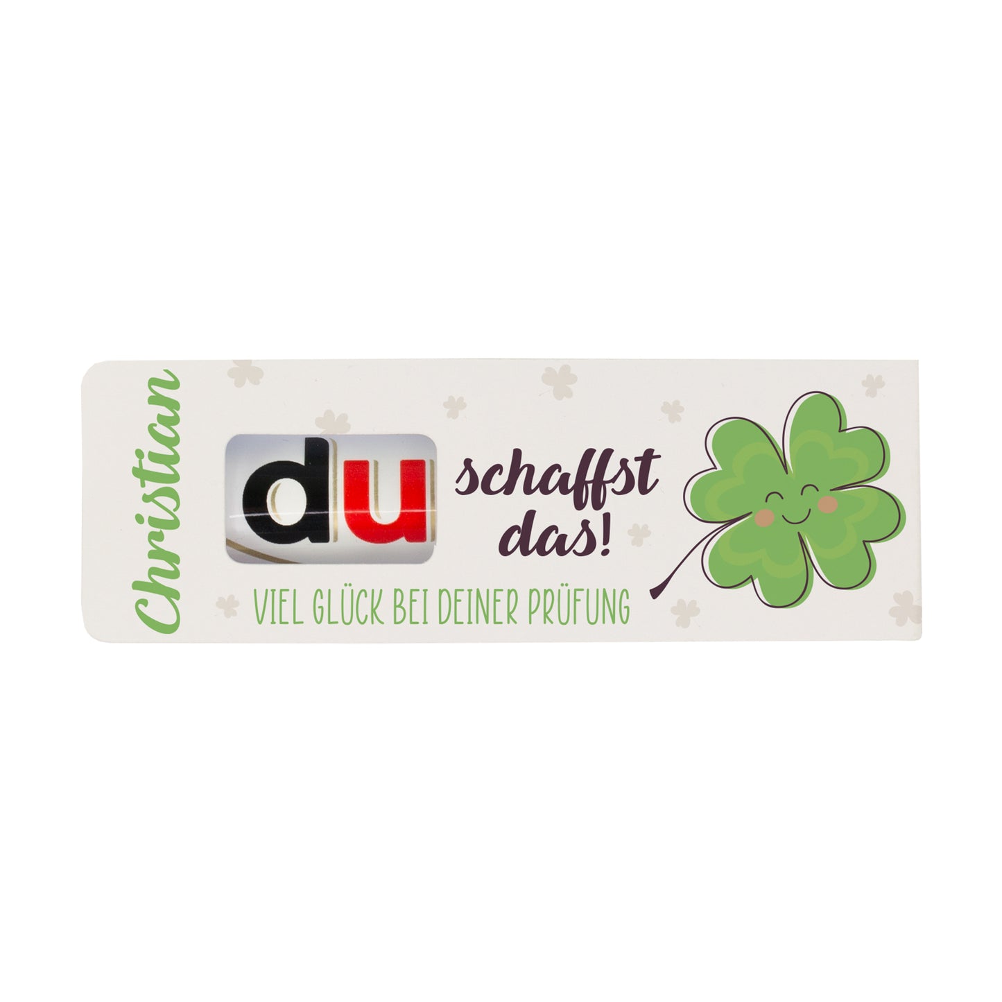 duplo Riegel als Glücksbringer personalisiert mit Name & Wunschtext | Geschenk für Prüfung & Abitur