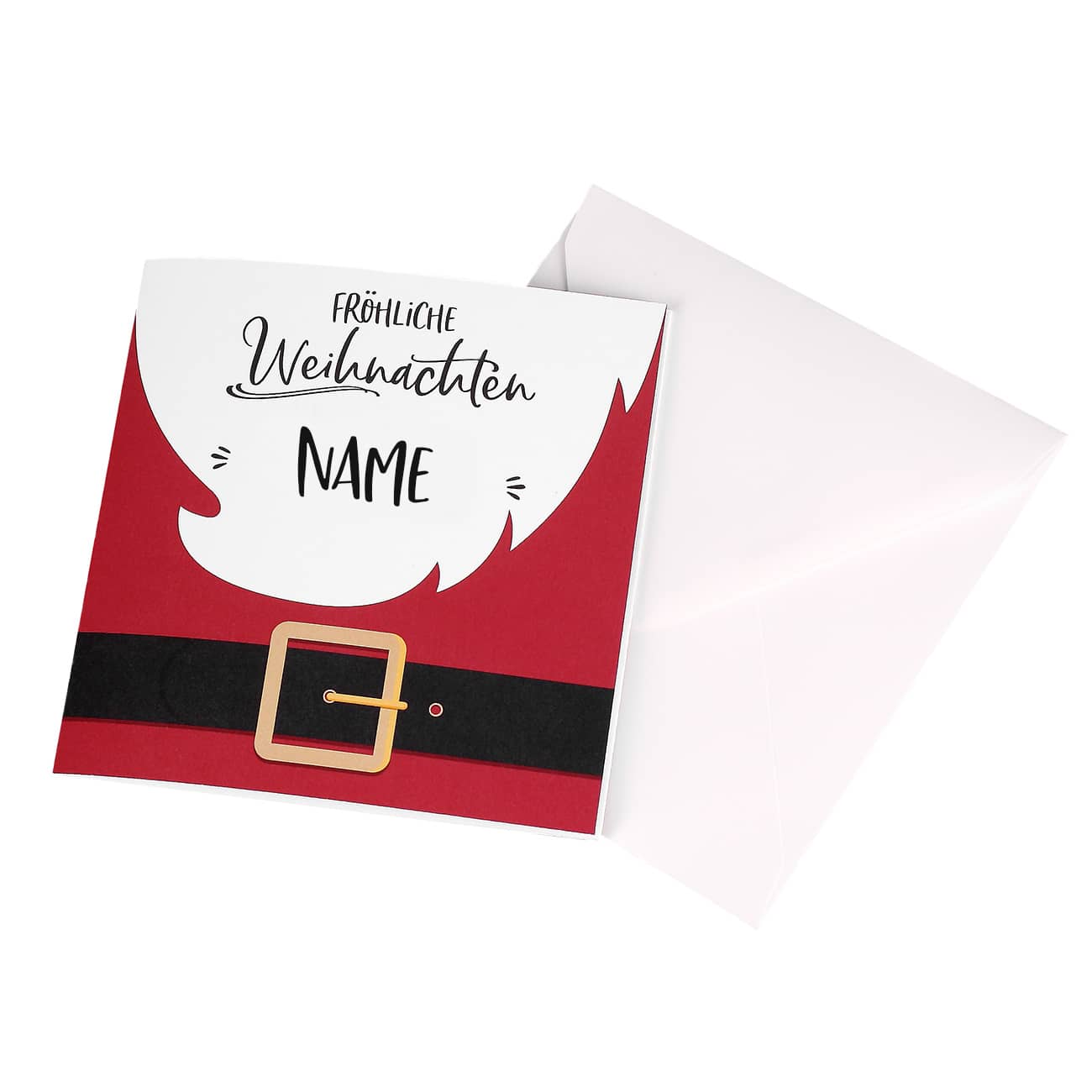 Geldkarte "Fröhliche Weihnachten" mit Name und Wunschtext
