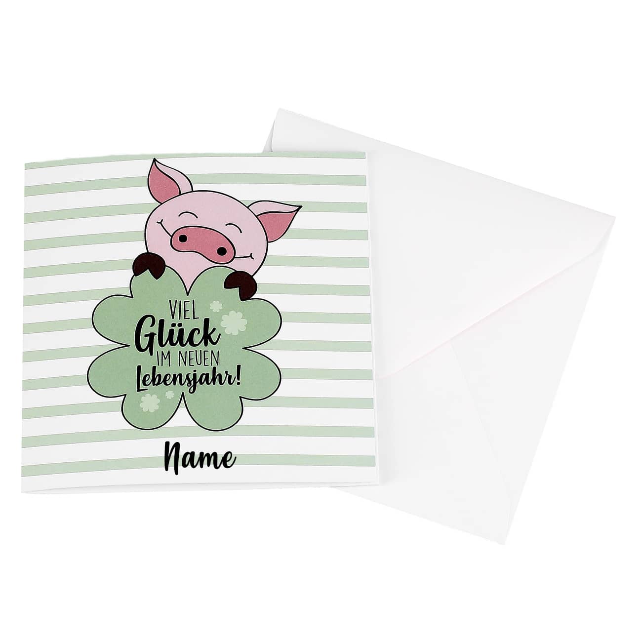 Geburtstagskarte für Geld oder Gutscheine mit Name und Wunschtext