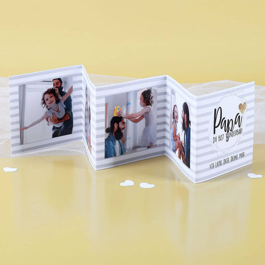 Leporello mit 4 Fotos beidseitig bedruckt