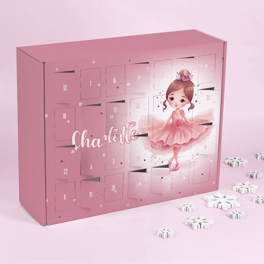 Mit Name personalisierter Adventskalender für Mädchen