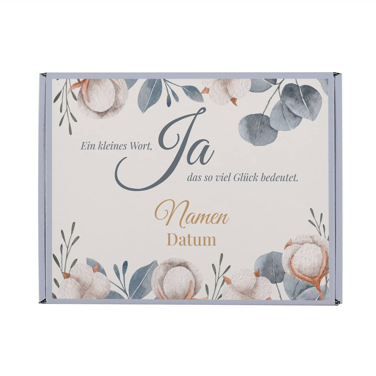 Ja - Ein kleines Wort, das so viel Glück bedeutet - Geschenkverpackungsbox zur Hochzeit